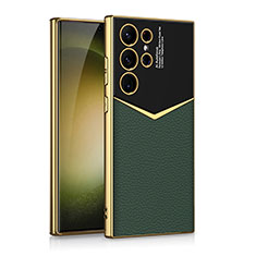 Handyhülle Hülle Luxus Leder Schutzhülle AC4 für Samsung Galaxy S22 Ultra 5G Grün