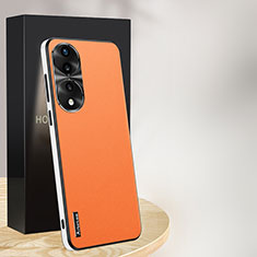 Handyhülle Hülle Luxus Leder Schutzhülle AT1 für Huawei Honor 70 5G Orange