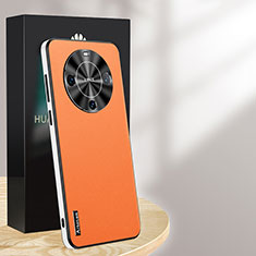 Handyhülle Hülle Luxus Leder Schutzhülle AT1 für Huawei Mate 60 Orange