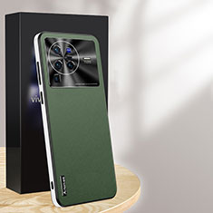 Handyhülle Hülle Luxus Leder Schutzhülle AT1 für Vivo X80 Pro 5G Grün
