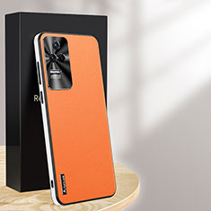 Handyhülle Hülle Luxus Leder Schutzhülle AT1 für Xiaomi Redmi K50 5G Orange