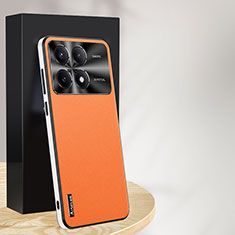 Handyhülle Hülle Luxus Leder Schutzhülle AT1 für Xiaomi Redmi K70 5G Orange