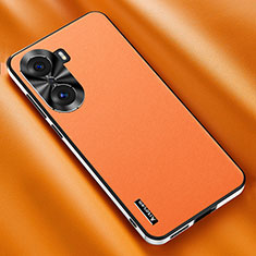 Handyhülle Hülle Luxus Leder Schutzhülle AT2 für Huawei Honor 60 Pro 5G Orange