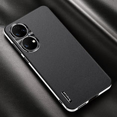 Handyhülle Hülle Luxus Leder Schutzhülle AT2 für Huawei P50 Pro Schwarz