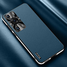 Handyhülle Hülle Luxus Leder Schutzhülle AT2 für Huawei P60 Pro Blau