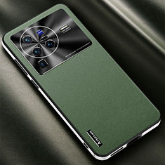Handyhülle Hülle Luxus Leder Schutzhülle AT2 für Vivo X80 Pro 5G Grün