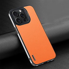 Handyhülle Hülle Luxus Leder Schutzhülle AT4 für Apple iPhone 14 Pro Orange