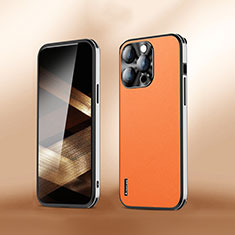 Handyhülle Hülle Luxus Leder Schutzhülle AT6 für Apple iPhone 14 Pro Orange