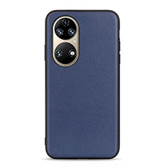 Handyhülle Hülle Luxus Leder Schutzhülle B01H für Huawei P50 Pro Blau