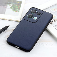 Handyhülle Hülle Luxus Leder Schutzhülle B01H für Oppo Reno8 Pro+ Plus 5G Blau