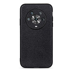 Handyhülle Hülle Luxus Leder Schutzhülle B02H für Huawei Honor Magic4 5G Schwarz