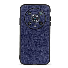 Handyhülle Hülle Luxus Leder Schutzhülle B02H für Huawei Honor Magic4 Pro 5G Blau