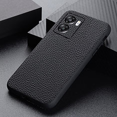 Handyhülle Hülle Luxus Leder Schutzhülle B02H für Oppo A56S 5G Schwarz