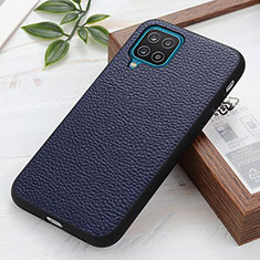 Handyhülle Hülle Luxus Leder Schutzhülle B02H für Samsung Galaxy F12 Blau