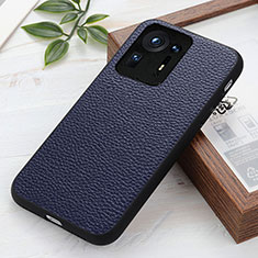 Handyhülle Hülle Luxus Leder Schutzhülle B02H für Xiaomi Mi Mix 4 5G Blau