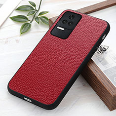 Handyhülle Hülle Luxus Leder Schutzhülle B02H für Xiaomi Redmi K40S 5G Rot