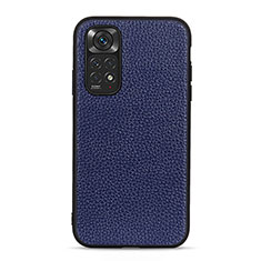 Handyhülle Hülle Luxus Leder Schutzhülle B02H für Xiaomi Redmi Note 11 4G (2022) Blau