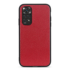 Handyhülle Hülle Luxus Leder Schutzhülle B02H für Xiaomi Redmi Note 11 4G (2022) Rot