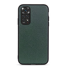 Handyhülle Hülle Luxus Leder Schutzhülle B02H für Xiaomi Redmi Note 11S 4G Grün