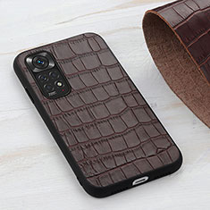 Handyhülle Hülle Luxus Leder Schutzhülle B04H für Xiaomi Redmi Note 11 4G (2022) Braun