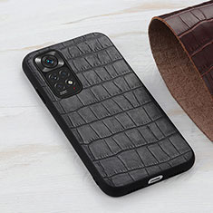 Handyhülle Hülle Luxus Leder Schutzhülle B04H für Xiaomi Redmi Note 11 4G (2022) Schwarz