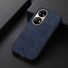 Handyhülle Hülle Luxus Leder Schutzhülle B05H für Huawei P50 Pro Blau