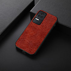 Handyhülle Hülle Luxus Leder Schutzhülle B05H für Xiaomi Poco F4 5G Braun