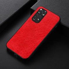 Handyhülle Hülle Luxus Leder Schutzhülle B05H für Xiaomi Redmi Note 11 4G (2022) Rot