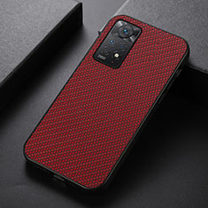 Handyhülle Hülle Luxus Leder Schutzhülle B05H für Xiaomi Redmi Note 11 Pro 4G Rot