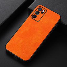 Handyhülle Hülle Luxus Leder Schutzhülle B06H für Oppo A16s Orange