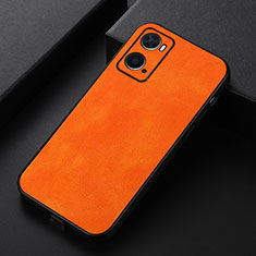 Handyhülle Hülle Luxus Leder Schutzhülle B06H für Oppo A76 Orange