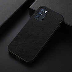 Handyhülle Hülle Luxus Leder Schutzhülle B06H für Oppo Reno6 Pro 5G India Schwarz