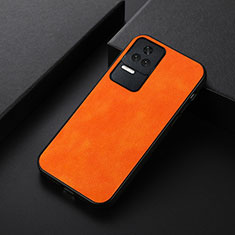 Handyhülle Hülle Luxus Leder Schutzhülle B06H für Xiaomi Poco F4 5G Orange