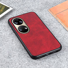 Handyhülle Hülle Luxus Leder Schutzhülle B08H für Huawei P50 Pro Rot