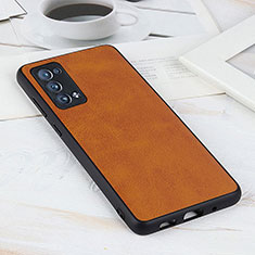 Handyhülle Hülle Luxus Leder Schutzhülle B08H für Oppo Reno6 Pro+ Plus 5G Braun