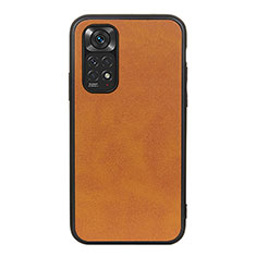 Handyhülle Hülle Luxus Leder Schutzhülle B08H für Xiaomi Redmi Note 11 4G (2022) Braun