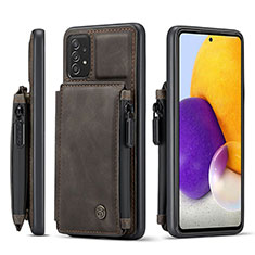 Handyhülle Hülle Luxus Leder Schutzhülle C01S für Samsung Galaxy A72 4G Braun