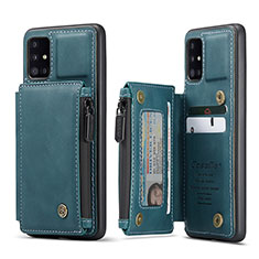 Handyhülle Hülle Luxus Leder Schutzhülle C01S für Samsung Galaxy M40S Blau