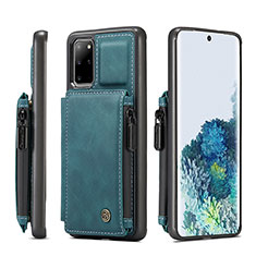 Handyhülle Hülle Luxus Leder Schutzhülle C01S für Samsung Galaxy S20 Plus Blau