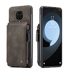 Handyhülle Hülle Luxus Leder Schutzhülle C01S für Xiaomi Redmi Note 9 Pro Braun