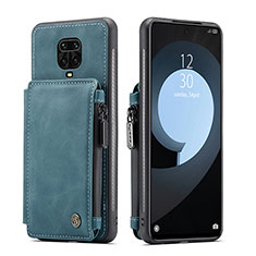 Handyhülle Hülle Luxus Leder Schutzhülle C01S für Xiaomi Redmi Note 9 Pro Max Blau