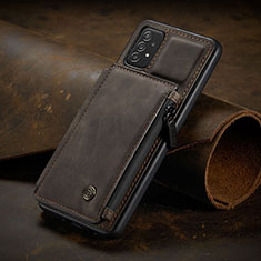 Handyhülle Hülle Luxus Leder Schutzhülle C02S für Samsung Galaxy A52 4G Braun