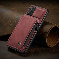 Handyhülle Hülle Luxus Leder Schutzhülle C02S für Samsung Galaxy A52s 5G Rot