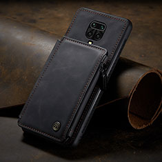 Handyhülle Hülle Luxus Leder Schutzhülle C02S für Xiaomi Redmi Note 9 Pro Max Schwarz