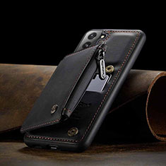 Handyhülle Hülle Luxus Leder Schutzhülle C03S für Samsung Galaxy S22 5G Schwarz