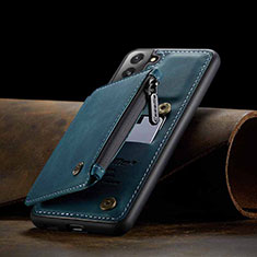 Handyhülle Hülle Luxus Leder Schutzhülle C03S für Samsung Galaxy S23 Plus 5G Blau