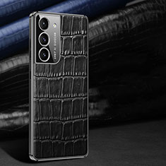 Handyhülle Hülle Luxus Leder Schutzhülle C09 für Samsung Galaxy S21 FE 5G Schwarz
