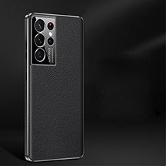 Handyhülle Hülle Luxus Leder Schutzhülle C10 für Samsung Galaxy S22 Ultra 5G Schwarz