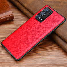 Handyhülle Hülle Luxus Leder Schutzhülle DL1 für Oppo Reno6 Pro 5G Rot