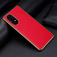 Handyhülle Hülle Luxus Leder Schutzhülle DL2 für Huawei P50 Pro Rot